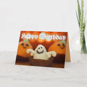 Tarjeta Cumpleaños del pastel de Halloween