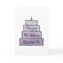 Cumpleaños del Pastel Púrpura