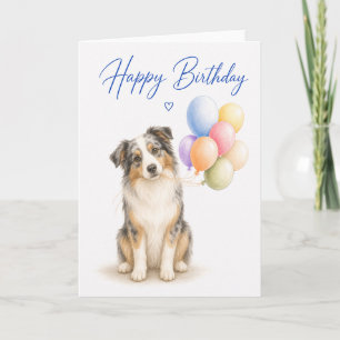 Tarjeta Cumpleaños del Pastor Australiano