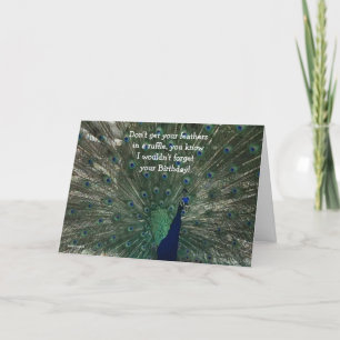 Tarjeta Cumpleaños del pavo real
