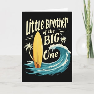 Tarjeta Cumpleaños del pequeño hermano surfista del grande