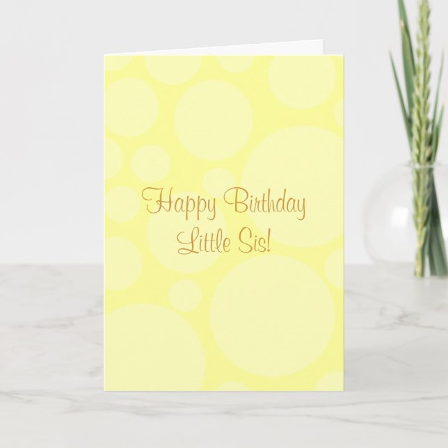 Tarjeta ¡Cumpleaños Del Pequeño Sis! (Anverso)