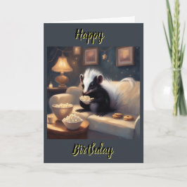 Tarjeta Cumpleaños del pequeño zorrillo apestoso