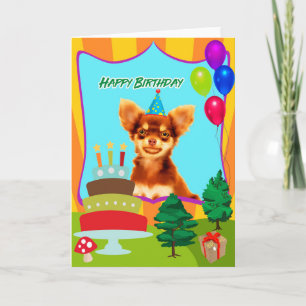 Tarjeta Cumpleaños del perro Chihuahua