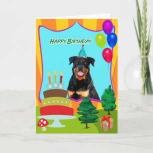 Tarjeta Cumpleaños del perro de Rottweiler
