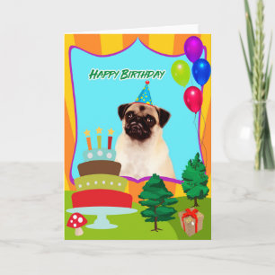 Tarjeta Cumpleaños del perro del barro amasado