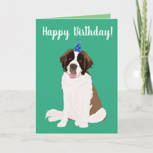Tarjeta Cumpleaños del personalizable Saint Bernard