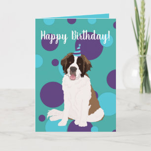 Tarjeta Cumpleaños del personalizable Saint Bernard