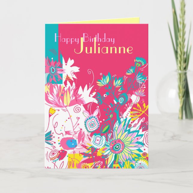 Tarjeta Cumpleaños del personalizado (Anverso)