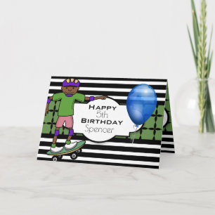 Tarjeta Cumpleaños del Personalizado con Skateboarder