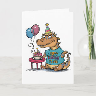 Tarjeta cumpleaños del personalizado komodo dragon lindo