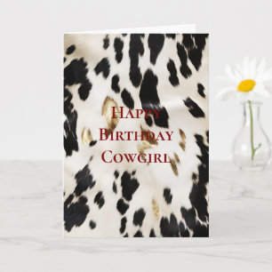 Tarjeta Cumpleaños del Piel de vaca del Suroeste del Oro B