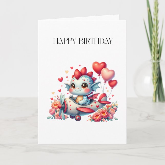 Tarjeta Cumpleaños del piloto de dragón (Anverso)