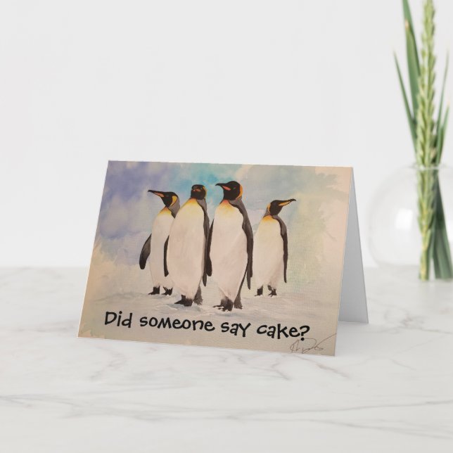 Tarjeta Cumpleaños del Pingüino "El Clan" (Anverso)