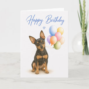 Tarjeta Cumpleaños del Pinscher Miniatura