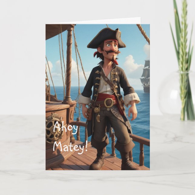 Tarjeta Cumpleaños del Pirata (Anverso)