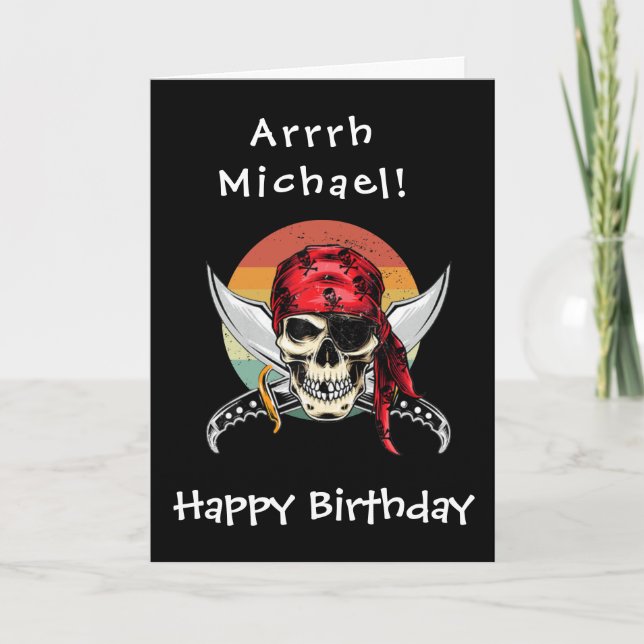 Tarjeta Cumpleaños del Pirata (Anverso)