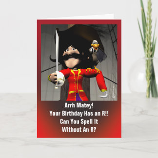 Tarjeta Cumpleaños del Pirata