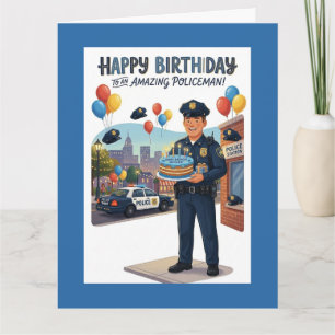 Tarjeta Cumpleaños del Policía