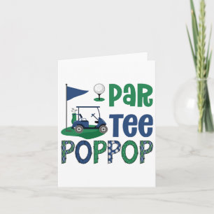 Tarjeta Cumpleaños del Poppop Amante del Golf Par-tee Fami