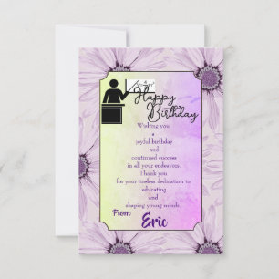 Tarjeta Cumpleaños del profesor