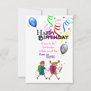 Tarjeta Cumpleaños del profesor 