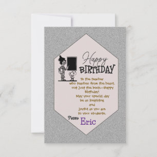 Tarjeta Cumpleaños del profesor