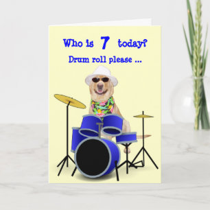 Tarjeta Cumpleaños del rollo de tambor del niño personaliz