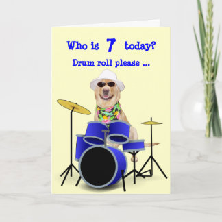 Tarjeta Cumpleaños del rollo de tambor del niño personaliz
