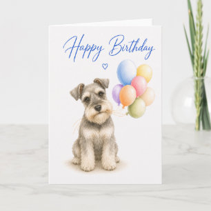 Tarjeta Cumpleaños del Schnauzer Miniatura