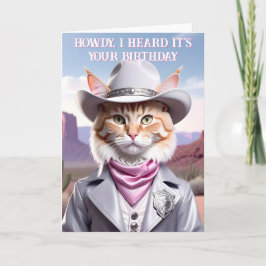 Tarjeta Cumpleaños del Sheriff Cat