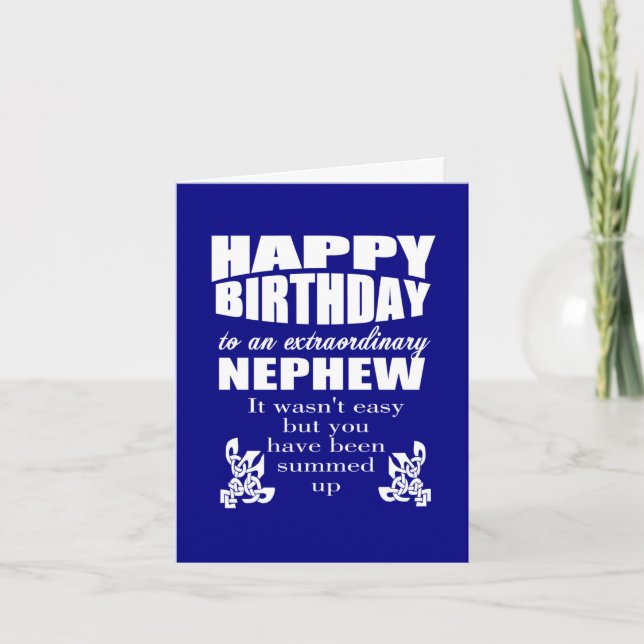 Tarjeta Cumpleaños del sobrino (Anverso)