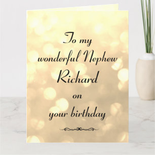 Tarjeta Cumpleaños del sobrino personalizado