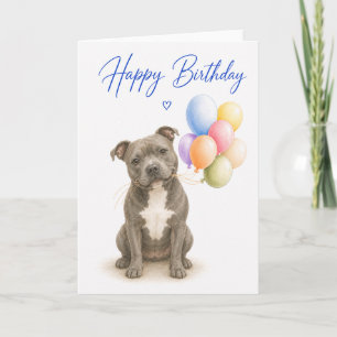Tarjeta Cumpleaños del Staffordshire Bull