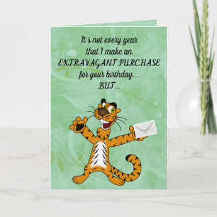 Tarjeta Cumpleaños del Tigre Funny Editable