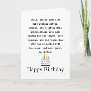 Tarjeta Cumpleaños del tío