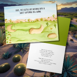 Tarjeta Cumpleaños del Tipo Campo de Golf en el Desierto A