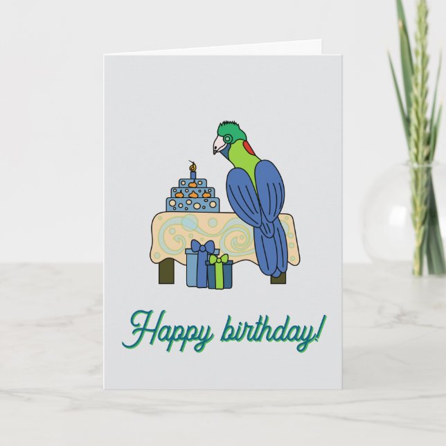 Tarjeta Cumpleaños del turaco de Rwenzori  (Anverso)