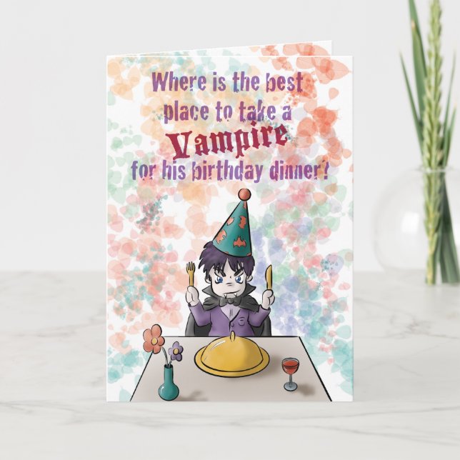 Tarjeta Cumpleaños del vampiro (Anverso)