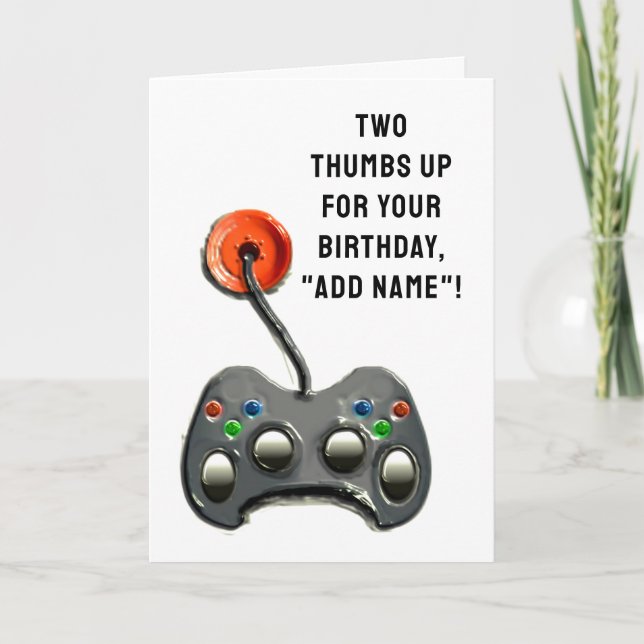 Tarjeta Cumpleaños del videojugador (Anverso)