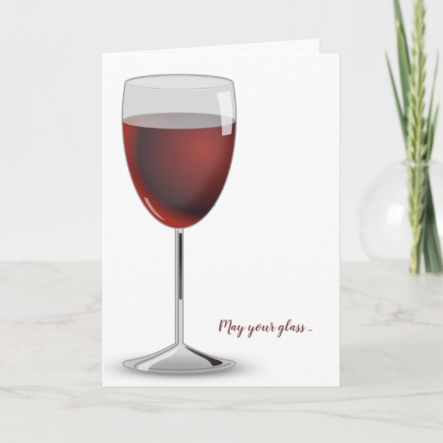 Tarjeta Cumpleaños del Vidrio Rojo (Anverso)