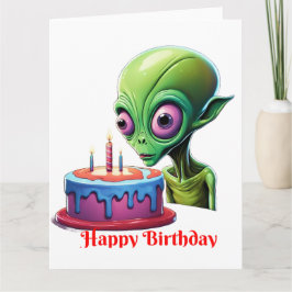 Tarjeta Cumpleaños Del Visitante Celestial