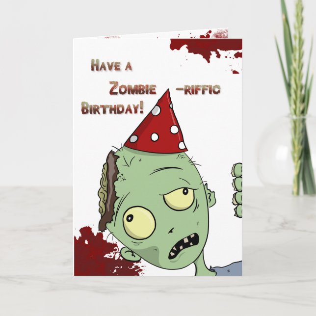 Tarjeta Cumpleaños del Zombi-riffic (Anverso)