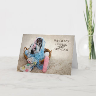 TARJETA CUMPLEAÑOS DESAPARECIDOS - HUMOR - PERRO ENGAÑADO