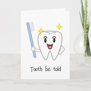 Tarjeta Cumpleaños Diente Bonito con Cepillo de Dientes