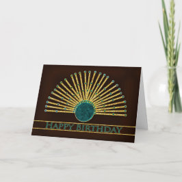 Tarjeta Cumpleaños - Diseño del ventilador nativo de orige