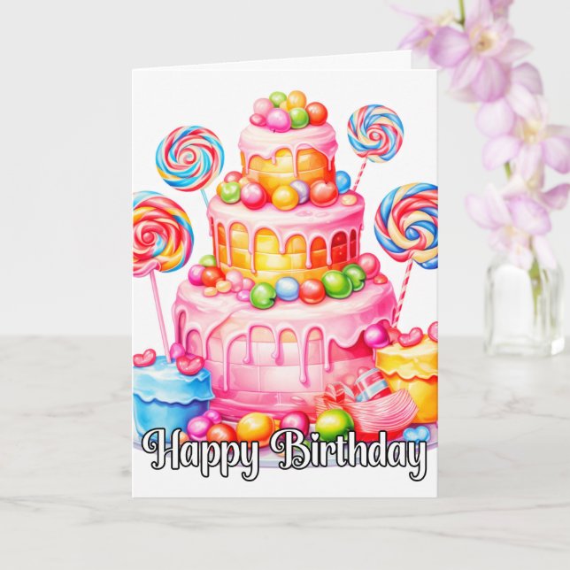 Tarjeta Cumpleaños | Disfruta de tu delicioso pastel (Orquídea)
