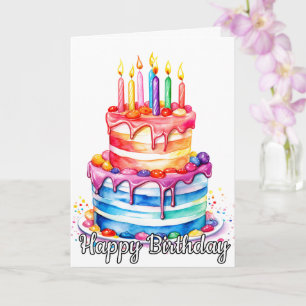 Tarjeta Cumpleaños   Disfruta De Tu Delicioso Pastel