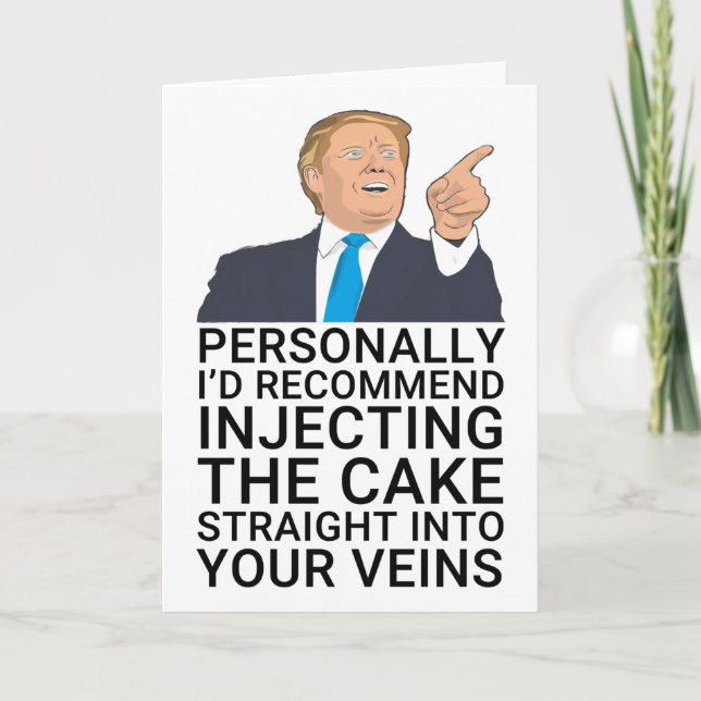 Tarjeta Cumpleaños divertida de Trump (Anverso)