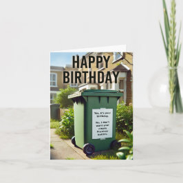 Tarjeta Cumpleaños divertida de Wheelie - Edición Bin de P